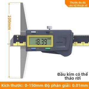 HUHAO | Máy Đo Kỹ Thuật Số Chính Xác Cao cho Trang Sức Mô Phỏng Kẹp Thép Không Gỉ 200mm