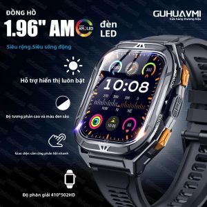 Đồng Hồ Thông Minh GUHUAVMI TANK X5 1.96 Inch AMOLED AOD GPS Hai Băng Tần Khả Năng Chống Nước 5ATM IP69K Thiết Kế Chắc Chắn Dành Cho Hoạt Động Ngoài Trời Pin 530mAh Theo Dõi Sức Khỏe Theo Dõi Giấc Ngủ Theo Dõi Nhịp Tim