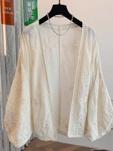 AIYITI | Embroidered Sun-Protective Shirt Jacket Loose Plus Size