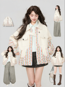 KEIKO | Elegant Colorful Yarn Embroidery Cool Jacket for Petite