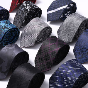 Luxury Skinny 6CM Mens Necktie Ties For Man Striped Plaid Floral Solid Jacquard Ascot Business Party Neck Tie Accssories