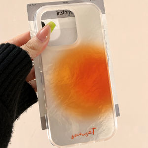ZKA Simple Sunset Orange Gradient Phone Case for Oppo Reno 14Pro/13/12reno11 Findx8pro/x7 K12S Womens K12/K11x Glacier IM