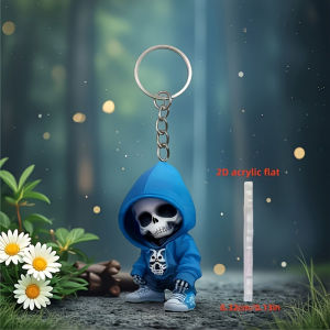 2D Acrylic KeychainStimulating Gothic Style Backpack Accessories Halloween ChristmasSkull Accessories Halloween Decorations