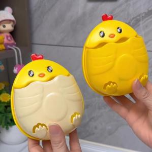 Polocat ชั้นวางกล่องจัดเก็บมัลติฟังก์ชันรูปลูกเจี๊ยบน่ารักแบบไม่ต้องเจาะด้านข้างติดผนังหอพักห้องครัวบ้าน