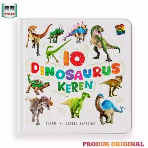 Buku Anak Boardbook - 10 Dinosaurus Keren