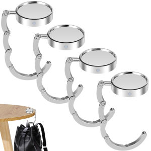 4/8Pcs Handbag Hooks Folding Metal Table Bag Holders Portable Purse Hangers Unique Parts Accessories Multipurpose Non-Slip Hooks