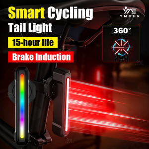 RGB Bicycle Tail Light Portable USB Rechargeable Bicycles Accessories Road Cycling Waterproof Outdoor Riding Bike Flashlight
