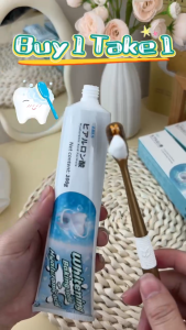 【BUY 1 TAKE 1】LBLS baking soda whitening dual-effect toothpaste mint flavor food grade fresh breath mint toothpaste oral care anti-caries 200g*2