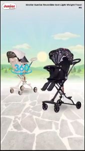 Junior Labeille M9 Stroller Lipat Bayi Stroller Sunrise Reversible Travelling Kereta Dorong Bayi Anak Stroller Kuat Kidu Baby