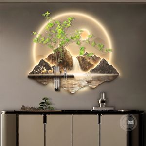 RUIBAHAO | Luxury New Chinese Style Foyer Decorative Painting Landscape