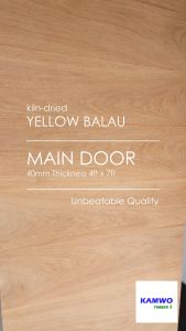 Exterior & Interior Wooden Door Made from Premium Yellow Balau Wood [Pintu Kayu]