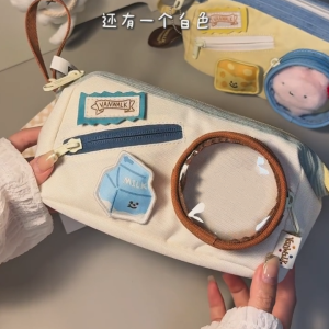 New 2025 Large Capacity Transparent Pencil Case Cute Food Stationery Box High Aesthetic Value Ins Style Canvas Daily Study Supplies