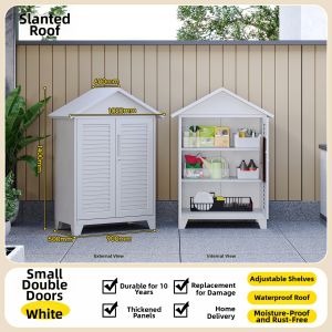 Waterproof Sun-Resistant Outdoor Storage Cabinet for Garden Tools Multi-layer Large Capacity