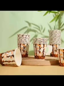With Handle Paper Cup Thickened Tea Cup Coffee Cup Anti-Scald High-End Office Business Paper Cup Anti-Scald