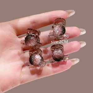 Delicate Starry Sky Mini Hair Clip Princess Style Forehead Bangs Side Hair Card Miniature Split Hair Clamp Fashionable Hair Accessories