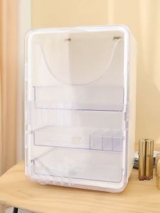 SG Stock Large Capacity  Cosmetics Storage Box Desktop Dustproof Lipstick Skin Care Products Storage Cabinet