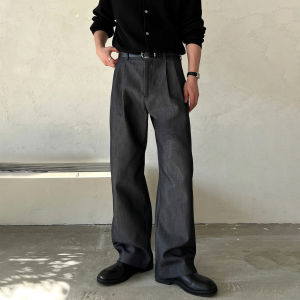 DAVID&ME | Gray Business Leisure Straight Leg Wrinkle Resistant Trousers