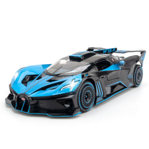 1:24 Scale Bugatti Bolide Super Sports Alloy Car Model Diecast Car Sound Light Car Lovers Collection Kids Birthday Gift Metal Boys Toys