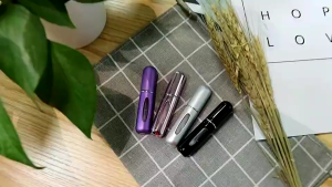 5ml Mini Refillable Perfume Bottle bottom filling With Spray Scent Pump Portable Cosmetic Bottle Empty Reusable Containers Recycling Bottles