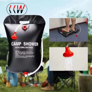 CCW 20L Foldable Water Bag Camping Solar Shower Bag Outdoor Bathing Sun Compact Hot Water Shower Bag Scrub Pool Accessories