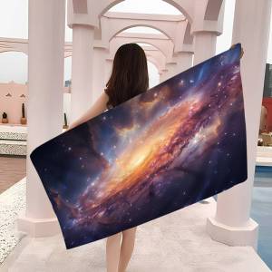 Galaxy Universe Space Microfiber Beach Towel Absorbent Quick Dry Soft Yoga Swimming Resort Mountain Climbing Towel