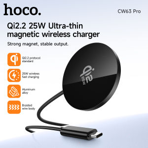 HOCO CW63 Pro Qi2.2 Magnetic Wireless Charger 25W Fast Charging Type-C Cable Dock 1.2M For iPhone17 15 13 Pro Max TWS Headsets Wireless Charging Pad