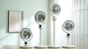 Kipas Camping Rotatable Charging Fan Retractable Remote Control Wireless Berdiri Stand with Light Desk Table Outdoor