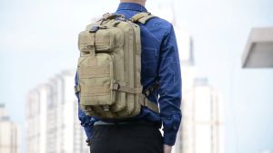 จัดส่งฟรี# กระเป๋าทหาร กระเป๋าเป้ลายพราง กระเป๋าเดินทางไกล กระเป๋ายุทธวิธีกลางแจ้งอุป ส่งไว ส่งจากไทย 25L TPB02