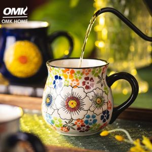 OMK American style Hand Painted Ceramic Mug 450ML Coffee Cup