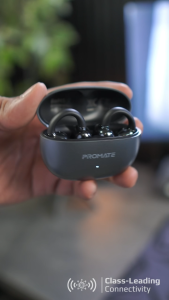 Promate AirClip AudioFit™ Open Ear Clip On TWS Earbuds w/ IntelliTouch • Smart Touch Control • 28Hours Playing Time with Case • Open Ear Design