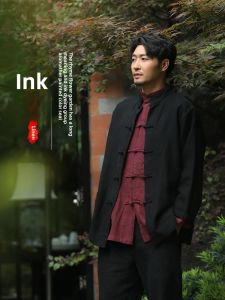 Nan Feng Mens Cotton Linen Tai Chi Suit Traditional Chinese Style Jacket Dads Autumn Wear Casual Ethnic Clothing