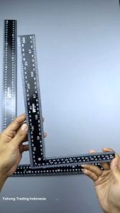 Baru!! Baja Penggaris Siku Tukang 40x60cm & Penggaris Siku L Besar 16x24 Inch - COD