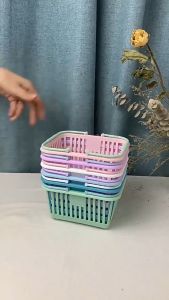 Giỏ nhựa đa năng nhiều màu sắc có tay cầm tiện dụng LILA GIO02