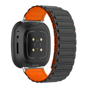 Magnetic Silicone Strap for Fitbit Versa 4 3 Sense 2 Sports Watch Accessories for Fitbit Versa 1/2/lite Replacement Accessories