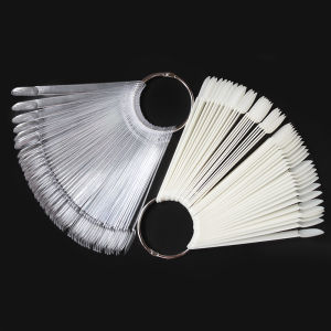 80/50/20pcs Nail Display Sticks Nail Swatch False Nail Tips Nail Gel Polish Practice Clear Display Board for Nail Art Tools