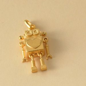 Chow Sang Sang 周生生 Love Decode 999 24K Pure Gold Robot Pendant 90514P
