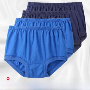 plus Size Cotton Triangle Underwear High Waist Mens Shorts for Middle-Aged And Elderly Comfortable Breathable Home Pants