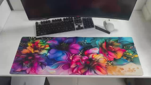 1pc 3D Colorful Flowers Large Mouse Pad computer mat Desk Mat keyboard mat Office Gaming Table Mat