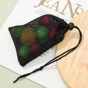 ZLinKJ Black White Durable Mesh Drawstring Bag Storage Pouch Multi Purpose Home Travel Outdoor Activity Laundry Bag Stuff Sack