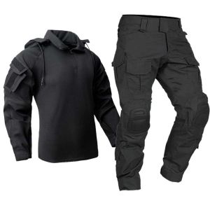 Outdoor Camo Suits Tactical Shirts Training Set Multi-pocket Multicam Softair Work Wear Pants Men Hunting Clothes Wear-resisting