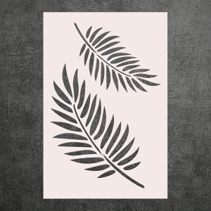 1PC 11.8x17.7 inch Palm Leaf Stencil for Wall and Furniture Painting Reusable Tropical Plant Template for Home Art DIY