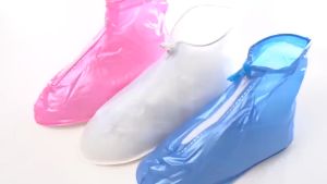 Pelindung Sepatu & Jas Hujan Sepatu Anti Slip Ukuran Panjang Putih & Hitam