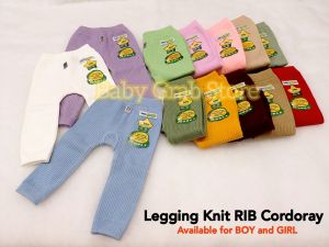 Legging RIB cordoray "Baby Grab"premium-Legging panjang Newborn dan anak laki-laki perempuan 0-2th