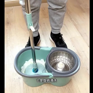 [SG STOCKS] 360° Spin Mop Set with Bucket | Microfiber Floor Windows Cleaning Mop | Hands-Free Squeeze Dry | Home Kitchen Bathroom Cleaning Tool | Microfiber Mop Head Refill