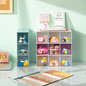 DIHUANTUO | Transparent Drawer Style Desktop Storage Organizer