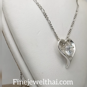 Finejewelthai-จี้เพชร-จี้หัวใจ-จี้เงิน-เพชร-cz-พลอยประจำเดือนเกิด-P1113cz00