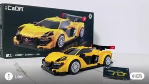 Spring Promotion CaDA Building Block Maxi Turbo Car Set Renault Super Sports Car Retro Car Bricks Bithday  Gift For Adult Boys