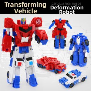 Transformable Magnetic Combination Cool Robot Model Car Educational Toy