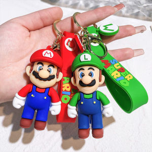 Gantungan Kunci Super Mario Bros Luigi Yoshi Keychain Mobil Motor Gantungan Kunci Kartun Anime