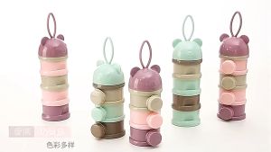 COD พร้อมส่ง ที่ใส่นมผงแบบพกพา กล่องนมผงสำหรับทารก 3/4 ชั้น กล่องขนม